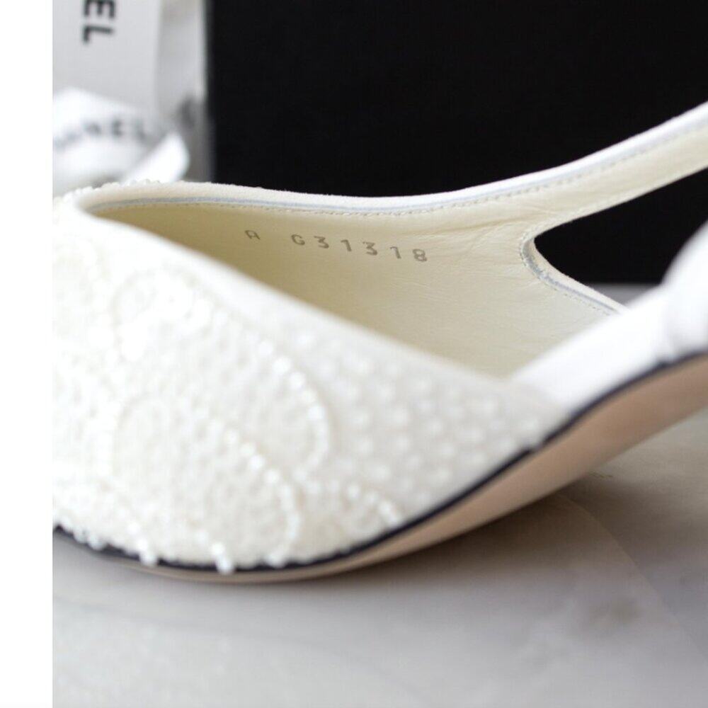 Chanel 2024 embellished slingback heels 39.5 - Picture 9 of 12